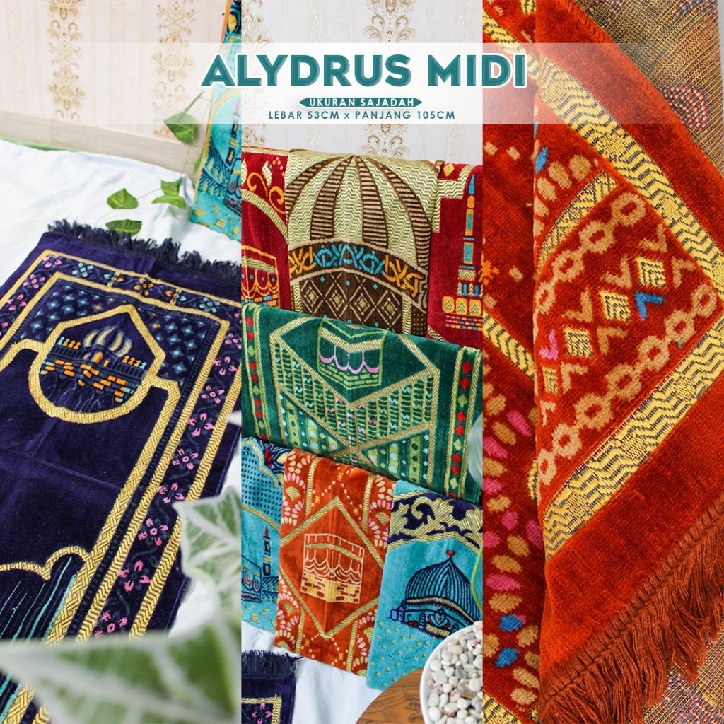 Grosir 1 kodi Sajadah Alydrus Midi Sajadah Dewasa Sajadah Oleh Oleh Haji & Umroh
