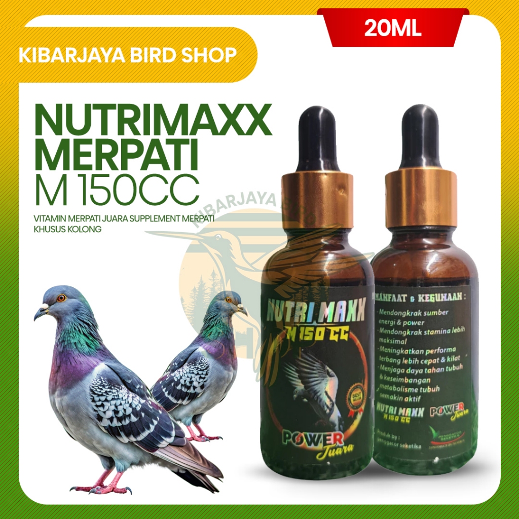 NUTRIMAXX M-150CC POWER JUARA 20ML SUPLEMEN MERPATI KOLONG DOPING DONGKRAK STAMINA POWER MAKSIMAL