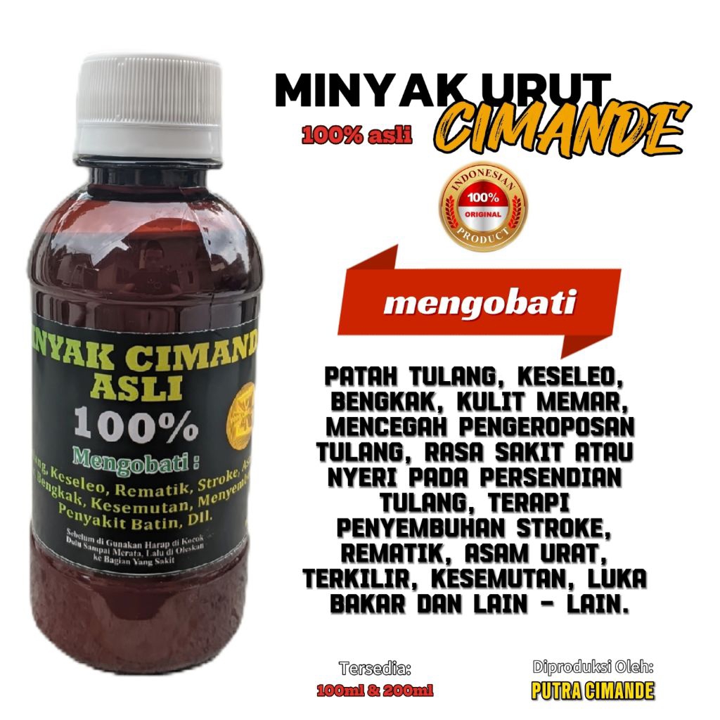 Minyak Urut Cimande 100% Asli / Minyak Pijat Cimande / Minyak Urut Cimande 100% Original