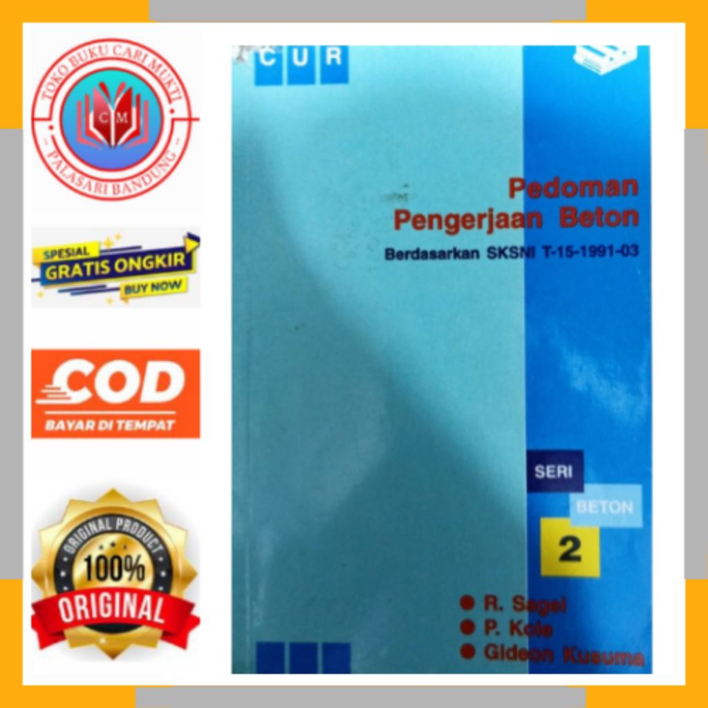 ERLANGGA BUKU PEDOMAN PENGERJAAN BETON BERDASARKAN SKSNI T-15-1991-03 SERI BETON 2 BUKU BEKAS ORIGIN