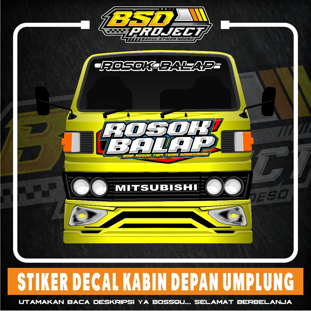 stiker decal kabin depan truk umplung rosok balap stiker kabin truk ragasa canter umplung bisa custo