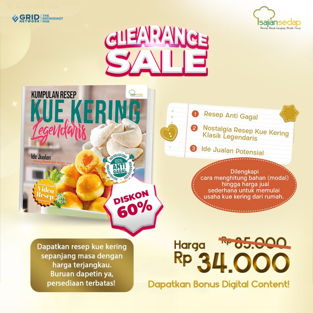 Majalah Sajian Sedap Edisi Koleksi "Kumpulan Kue Kering Legendaris" PreOrder