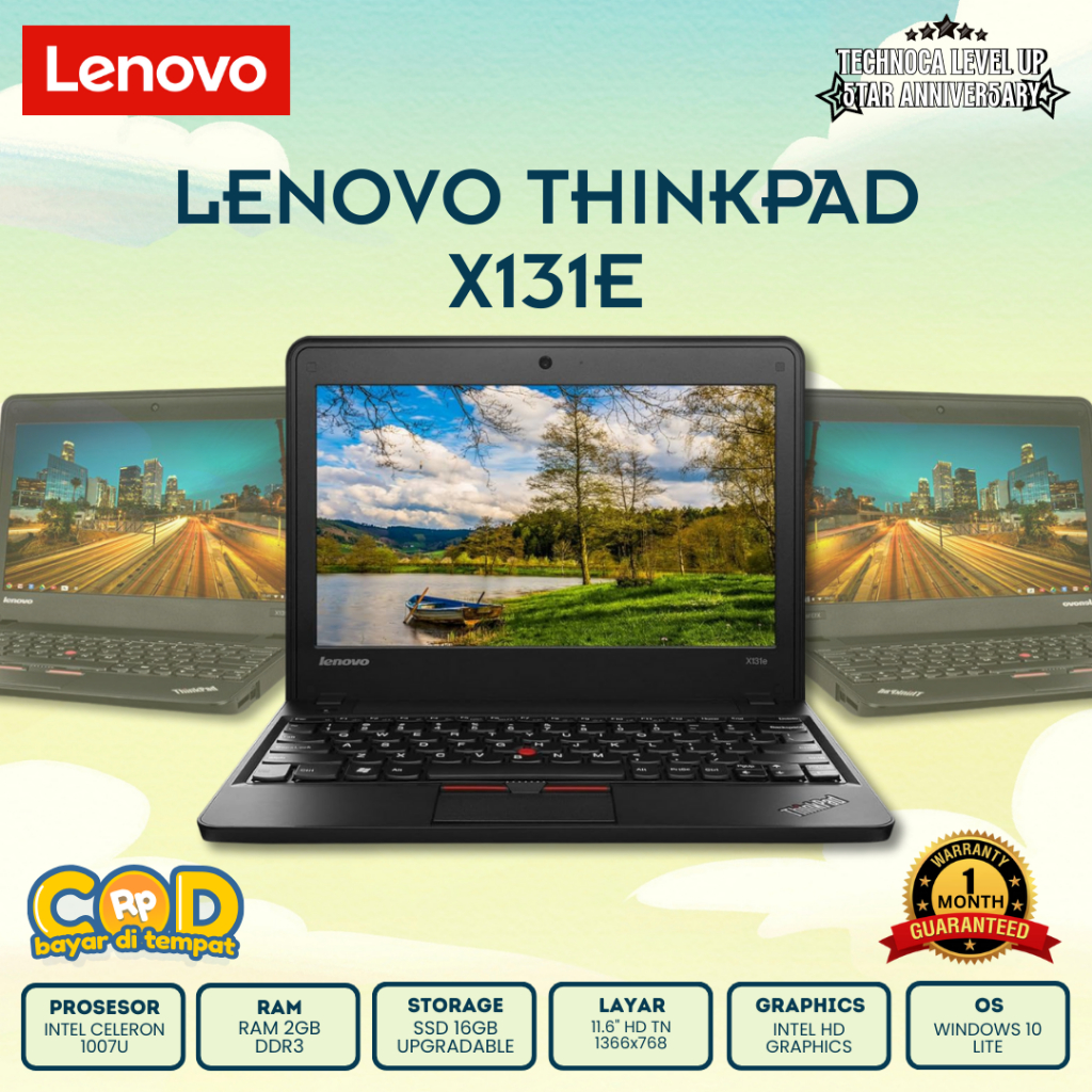 Laptop Lenovo Thinkpad X131E RAM 4GB SSD 128GB ORIGINAL BERGARANSI