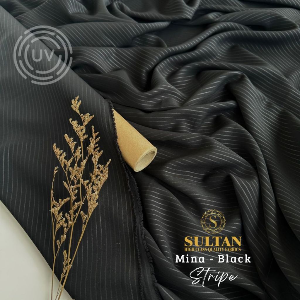 Kain Abaya Sultan Mina Emboss STRIPE