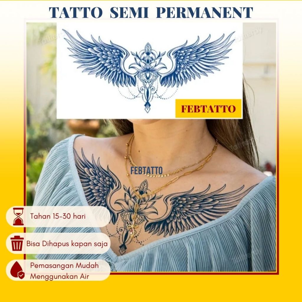 FRUIT INK Temporary Tattoo Full Chest Semi Permanent Motif Aesthetic Tattoo Temporary Tattoo Sticker