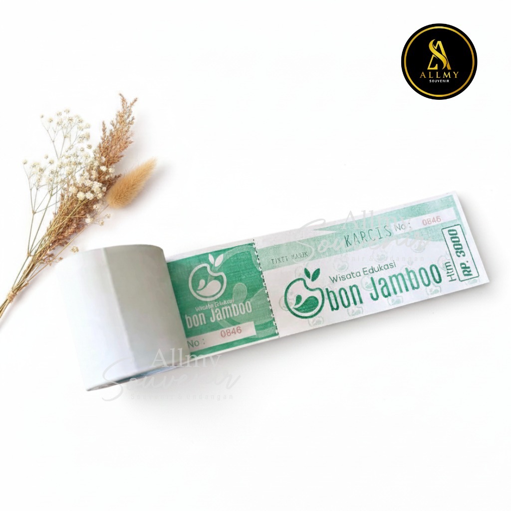 CETAK KARCIS PARKIR DAN KUPON 1 RIM ( 25PCS )