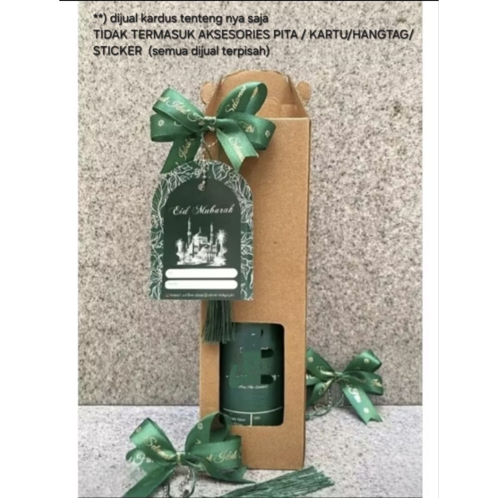 5pcs KOTAK KARDUS DIE CUT BOTOL 500ml DUS HAMPERS BOX TENTENG 7x7x23cm