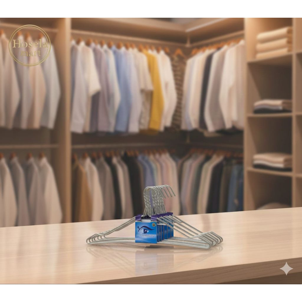 Hanger kawat polos/Hanger Baju Kawat Kuat / Hanger Kawat Murah / gantungan baju murah kawat anti kar