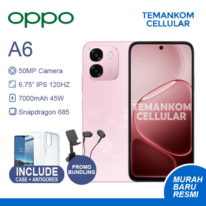 TERBARU Oppo A6 12GB RAM baru 6/256 6+6 extend RAM 6GB 256GB Military Grade kuat GARANSI RESMI