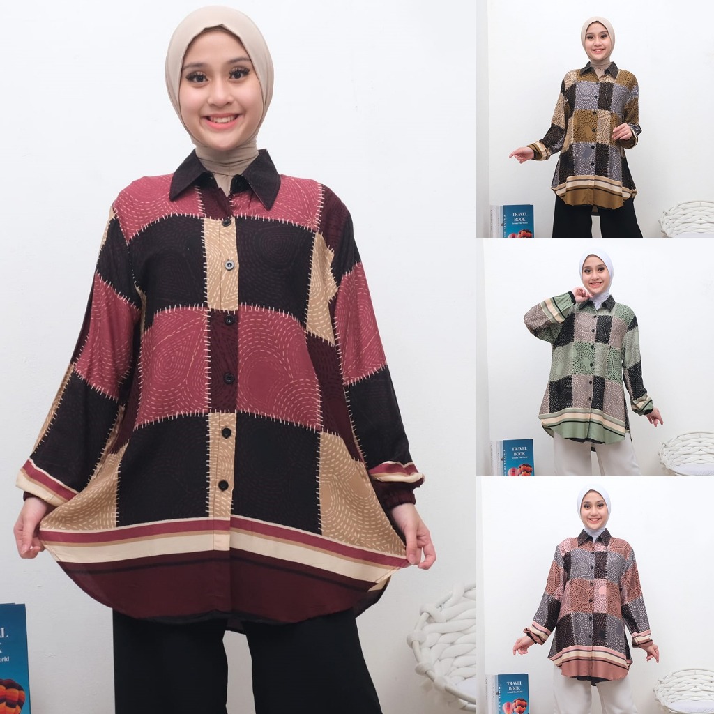 Trend ST-36 SemiTunik Rayon Premium LD120 LD110 Allsize Atasan Wanita Lengan Panjang
