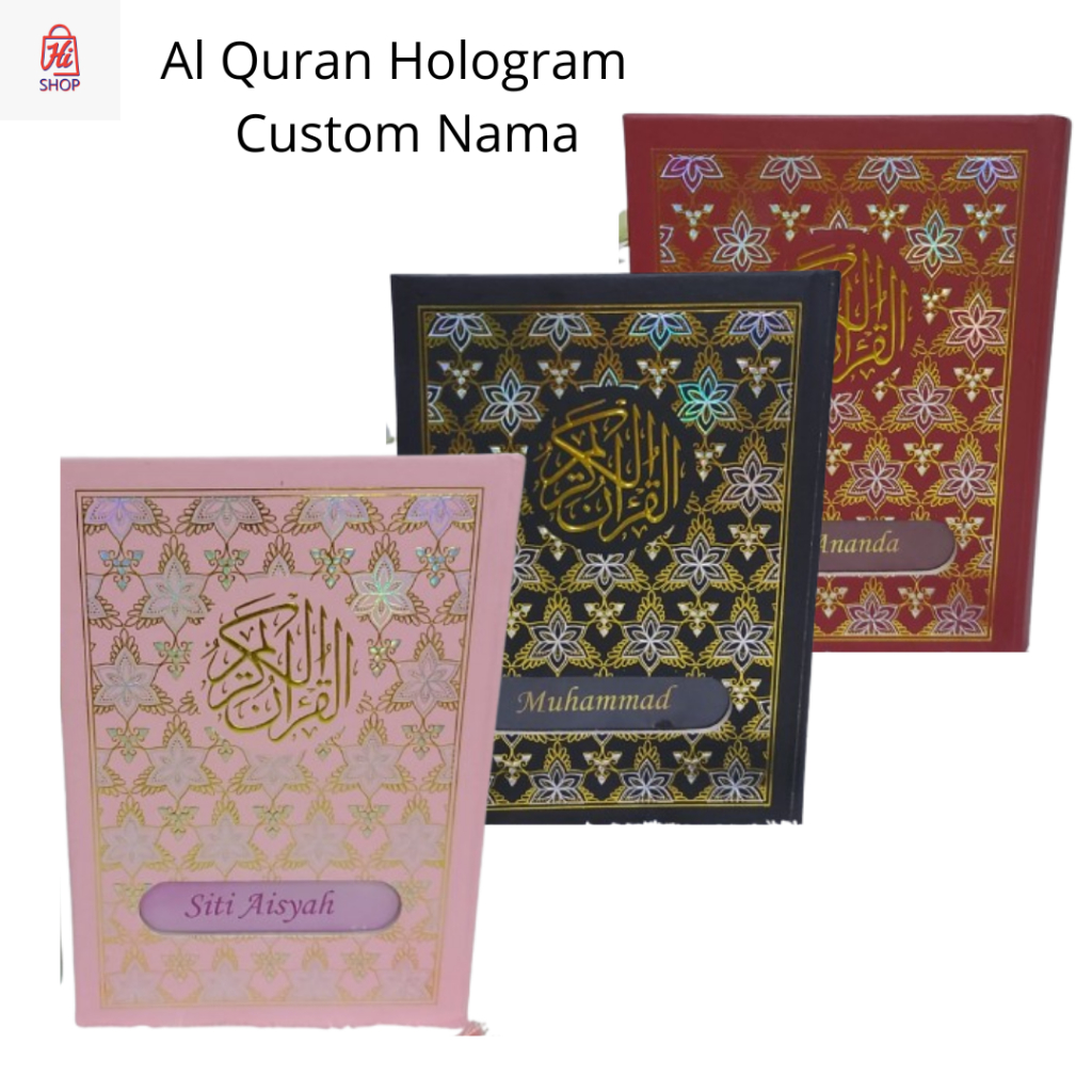 Quran Custom Nama Hologram Maroko | Al Quran Custom Nama Kaleb Resleting | Qur'an Wedding Seserahan