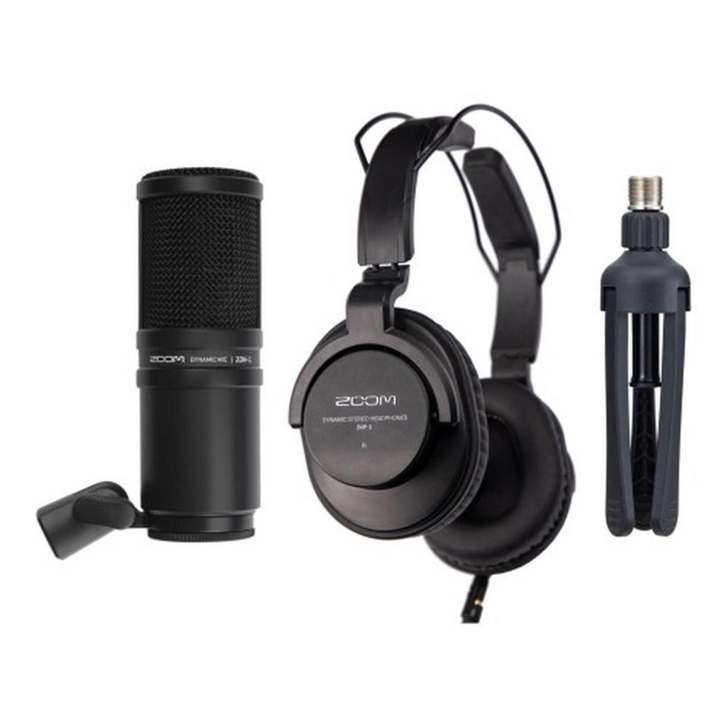 Zoom ZDM-1 Podcast Mic Pack with Headphones - Tabletop Stand ZDM1