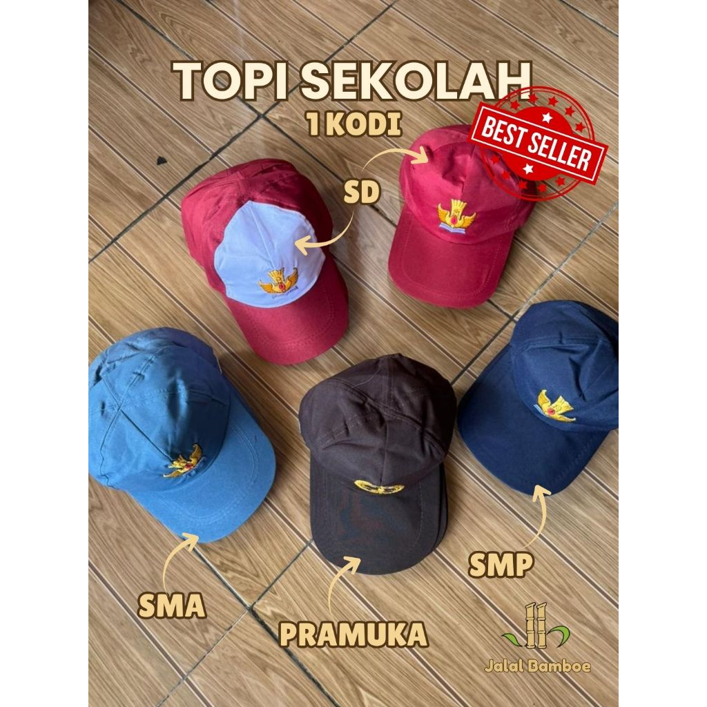 Topi Seragam Sekolah SD, SMP, SMA, Pramuka, Siaga Kodian | Perlengkapan Pramuka