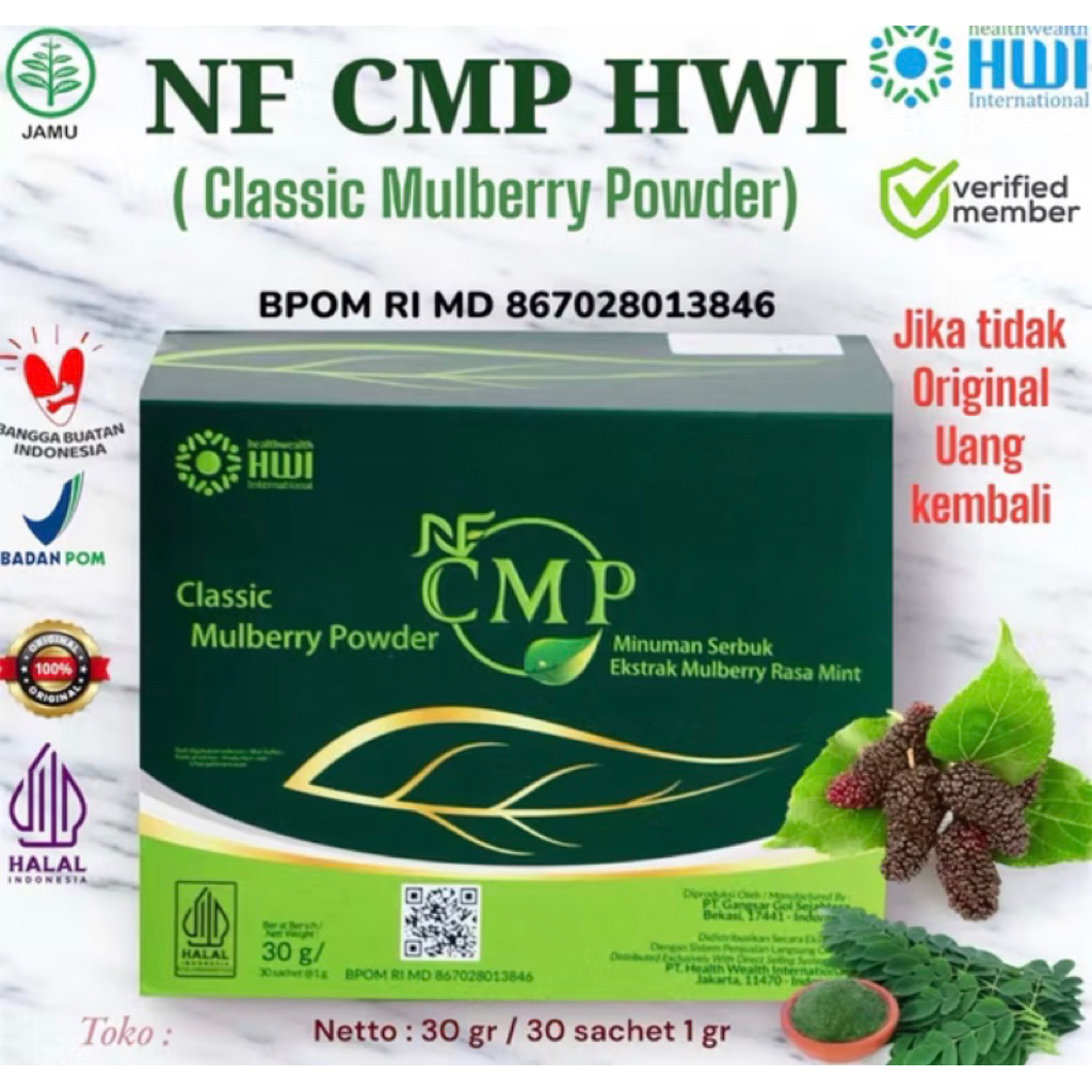 cmp hwi original 100% / NF CMP Rasa Mint HWI / CMP DAUN KELOR / CMP ORIGINAL / Classic Mulberry Powd