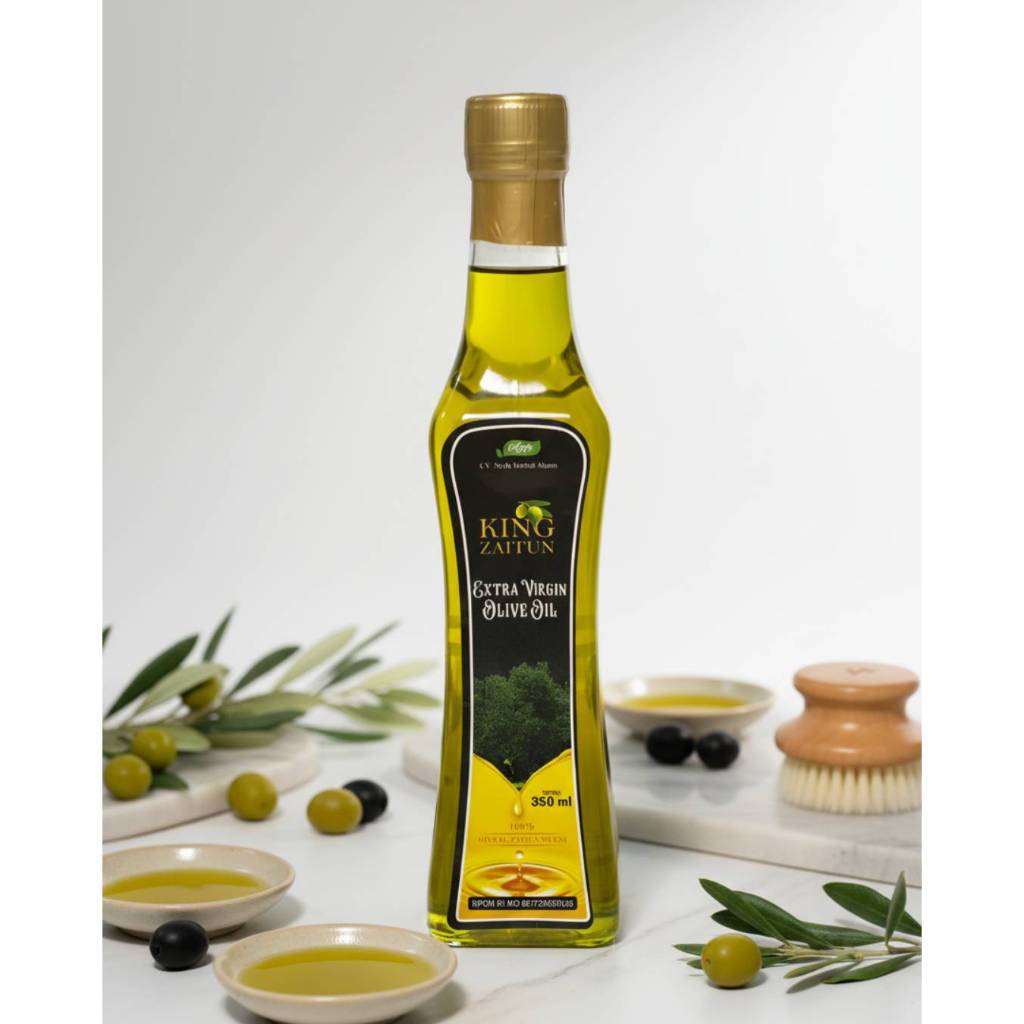 KING ZAITUN EXTRA VIRGIN OLIVE OIL 350 ML CV SYIFA HERBAL ALAMI ORIGINAL