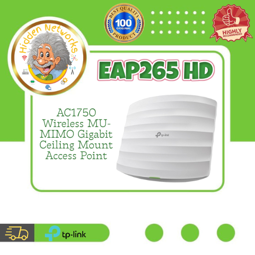 TP-Link EAP265 HD AC1750 Wireless MU-MIMO Gigabit Ceiling Mount Access Point