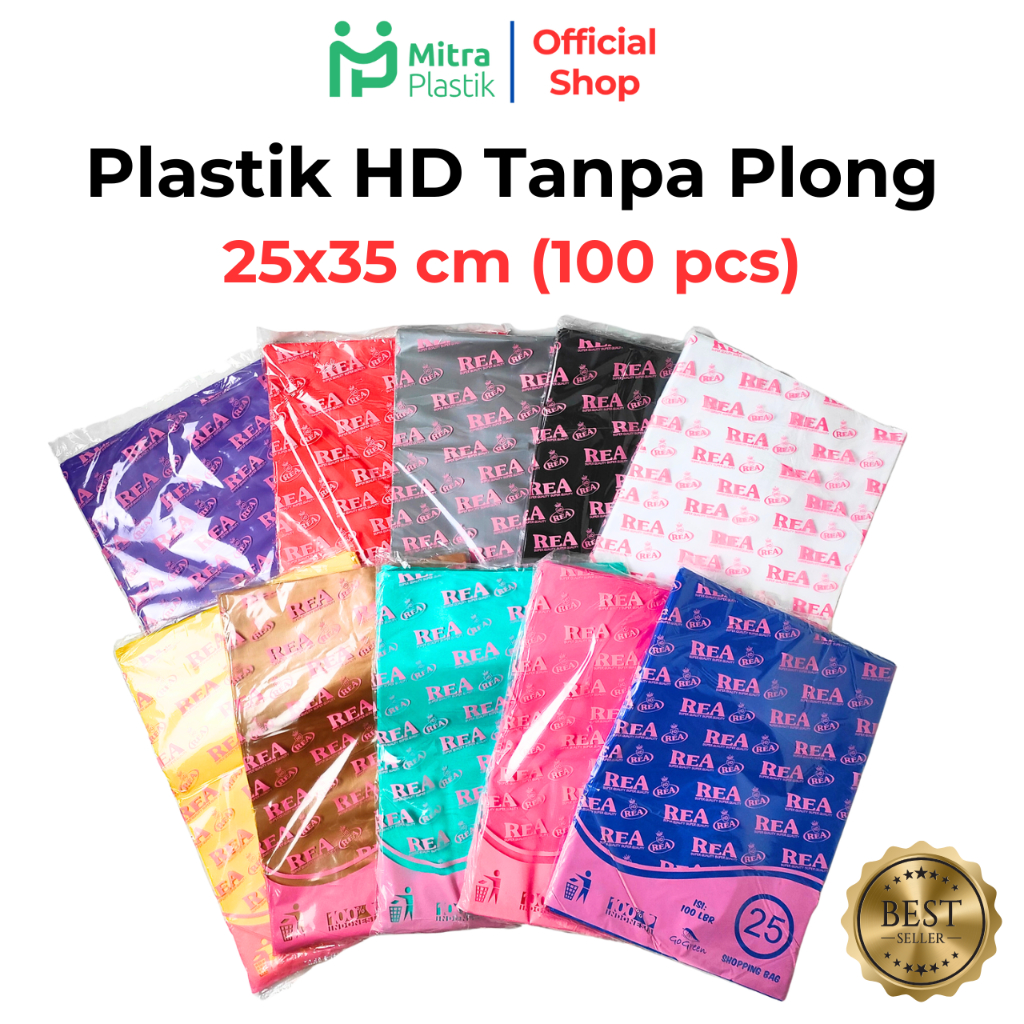Plastik HD Tanpa Plong 25x35 REA Kantong Kresek Packing Online Shop Shopping Bag Tebal Silver