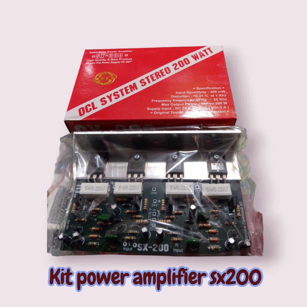 kit power amplifier 200watt stereo sx200,