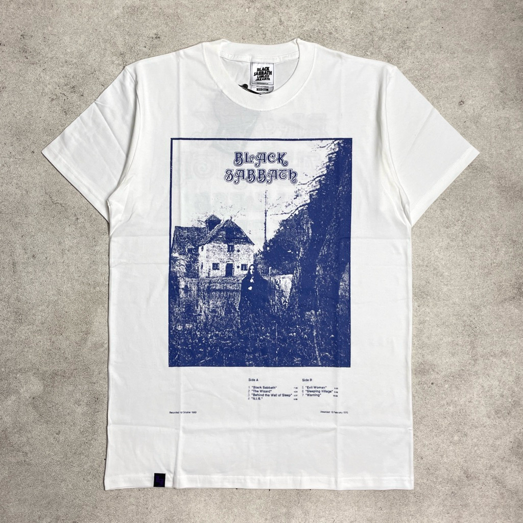 [ORI] Depot Moones Black Sabbath x Lawless Jakarta - 1st Album | Tshirt White Original Kaos Pria