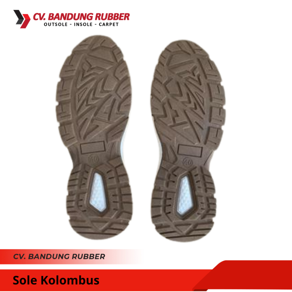 NEW PORODUK OUTSOLE SEPATU SNEAKERS PRIA KOLOMBUS PUTIH COKLAT SOL SEPATU RUNNING SOL SEPATU HIKING