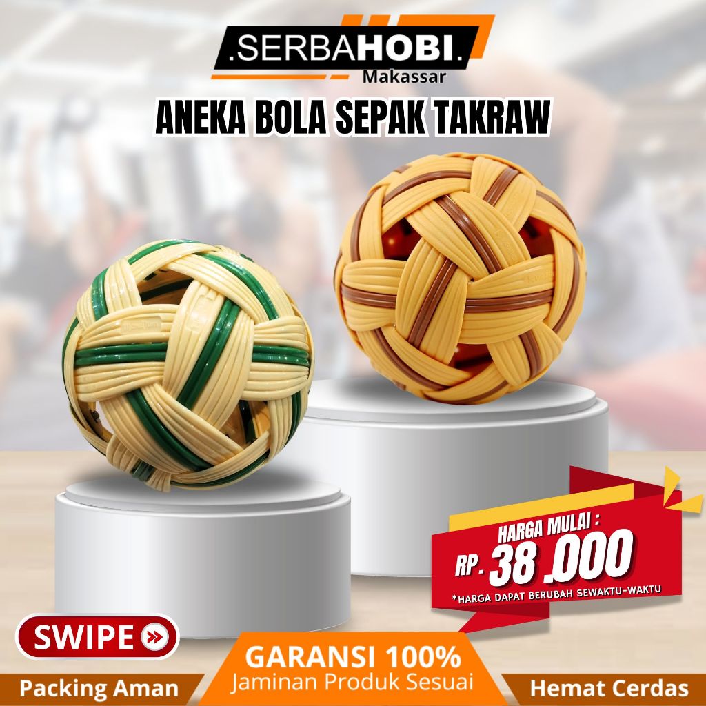 Sepak Takraw Marathon / Bola Sepak Takraw Emas / Bola Takraw Plastik Berkualitas