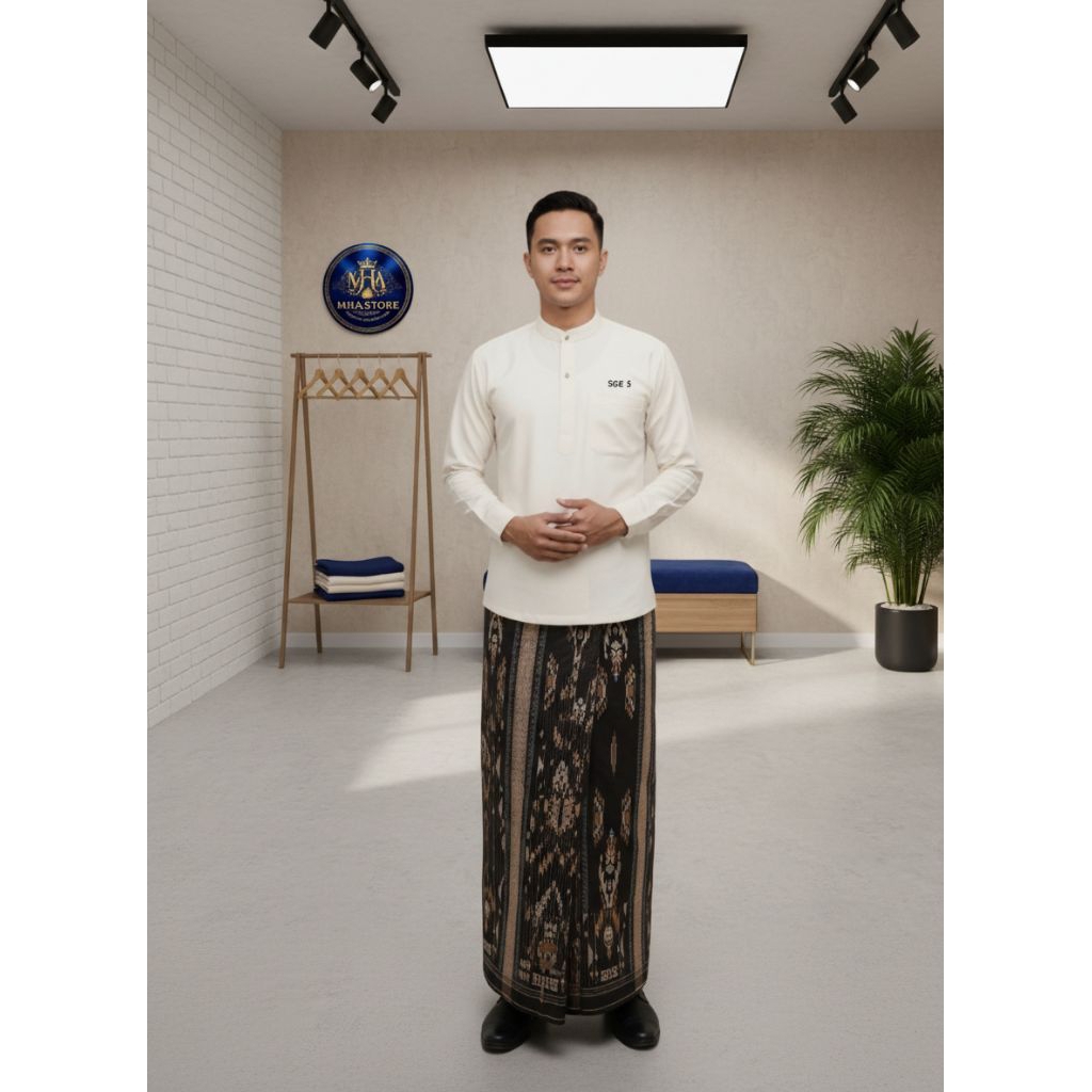 Sarung BHS Series Masterpiece Asli | Sarung Tenun Premium Pria Dewasa Elegan untuk Sholat, Pengajian