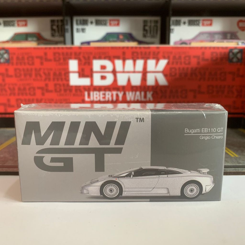 Mini GT 704 Bugatti EB110 Grigio Chiaro