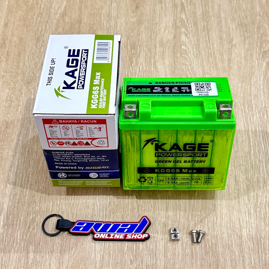 AKI KERING MOTOBATT KAGE KGGS6S SATRIA FU SATRIA FU INJEKSI GSX150 CBR 150 VARIO 125 150 BEAT FI ORI