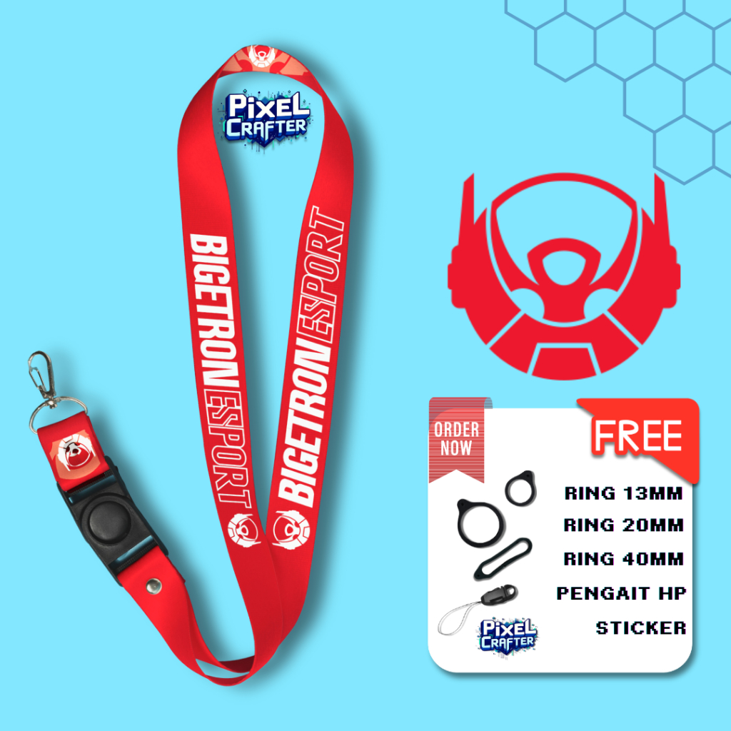 TALI LANYARD BTR BIGETRON ESPORT V2 GANTUNGAN HP / GANTUNGAN ID CARD / GANTUNGAN KUNCI