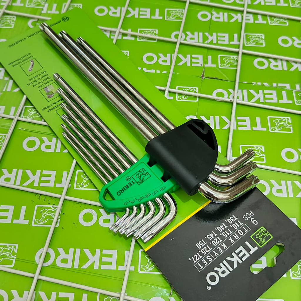 Kunci L Bintang Tekiro Kunci L Bintang Set 9 Pcs Torx Key Set Kunci L Lubang Panjang Tekiro