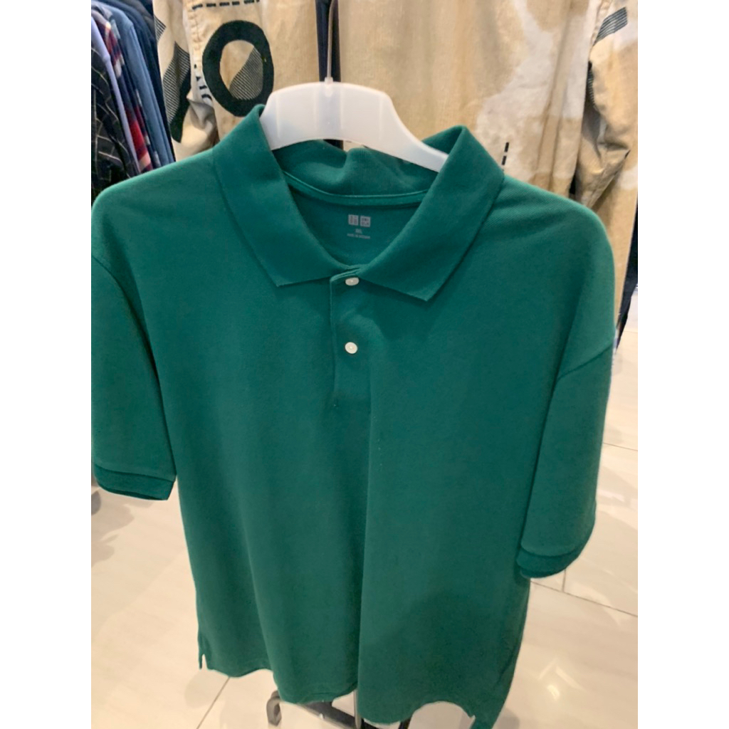 Polo uniqlo sz xxl green