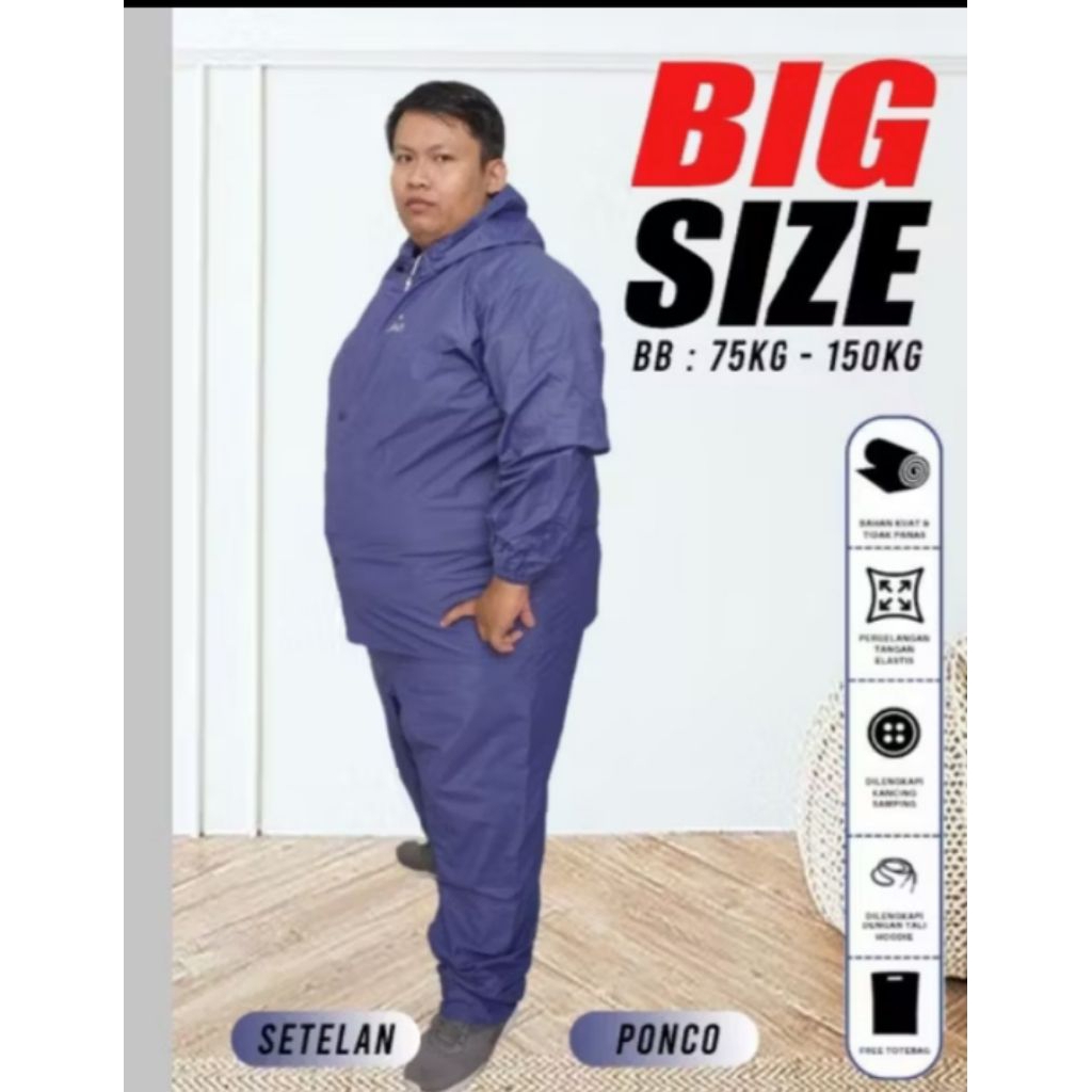 GENZHO Raincoat jas hujan jumbo big size setelan