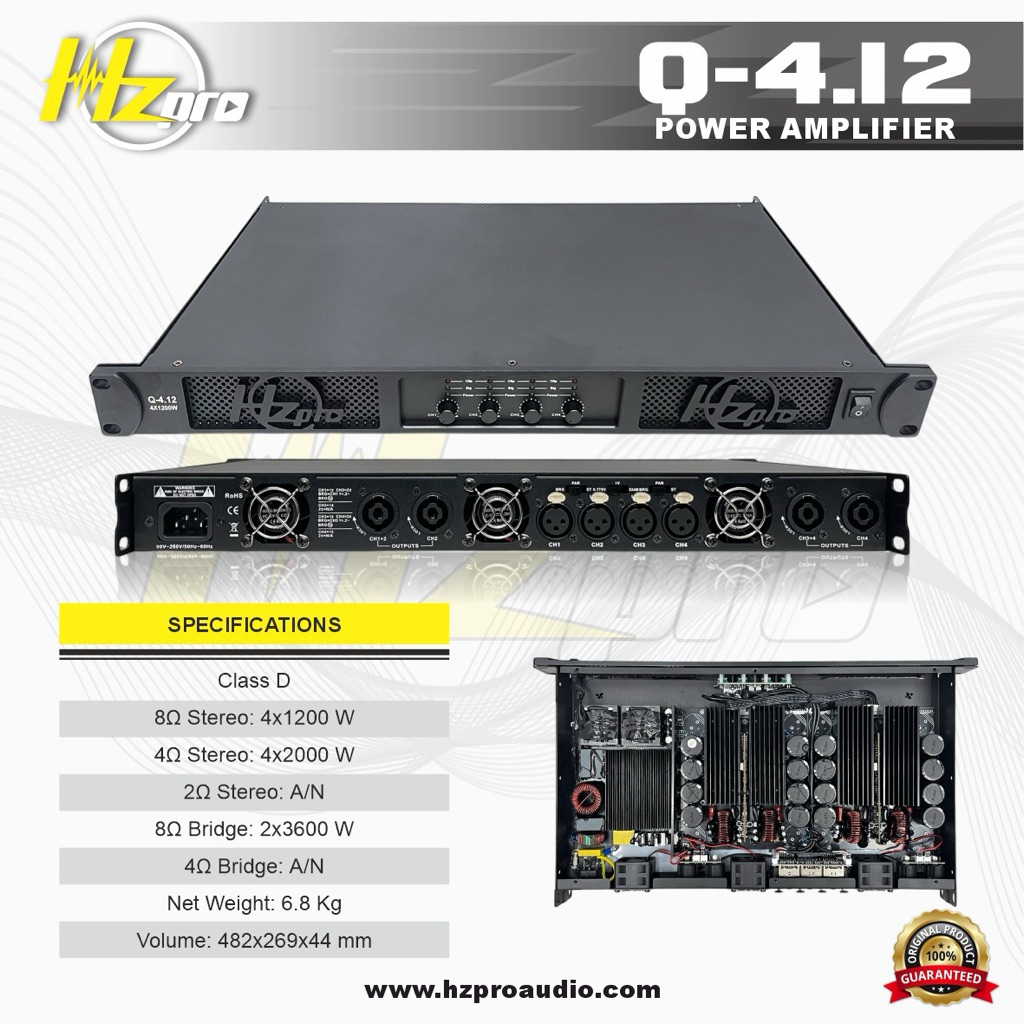 Power HZpro clas D Q4.12 4x1.200 watt HZ PRO