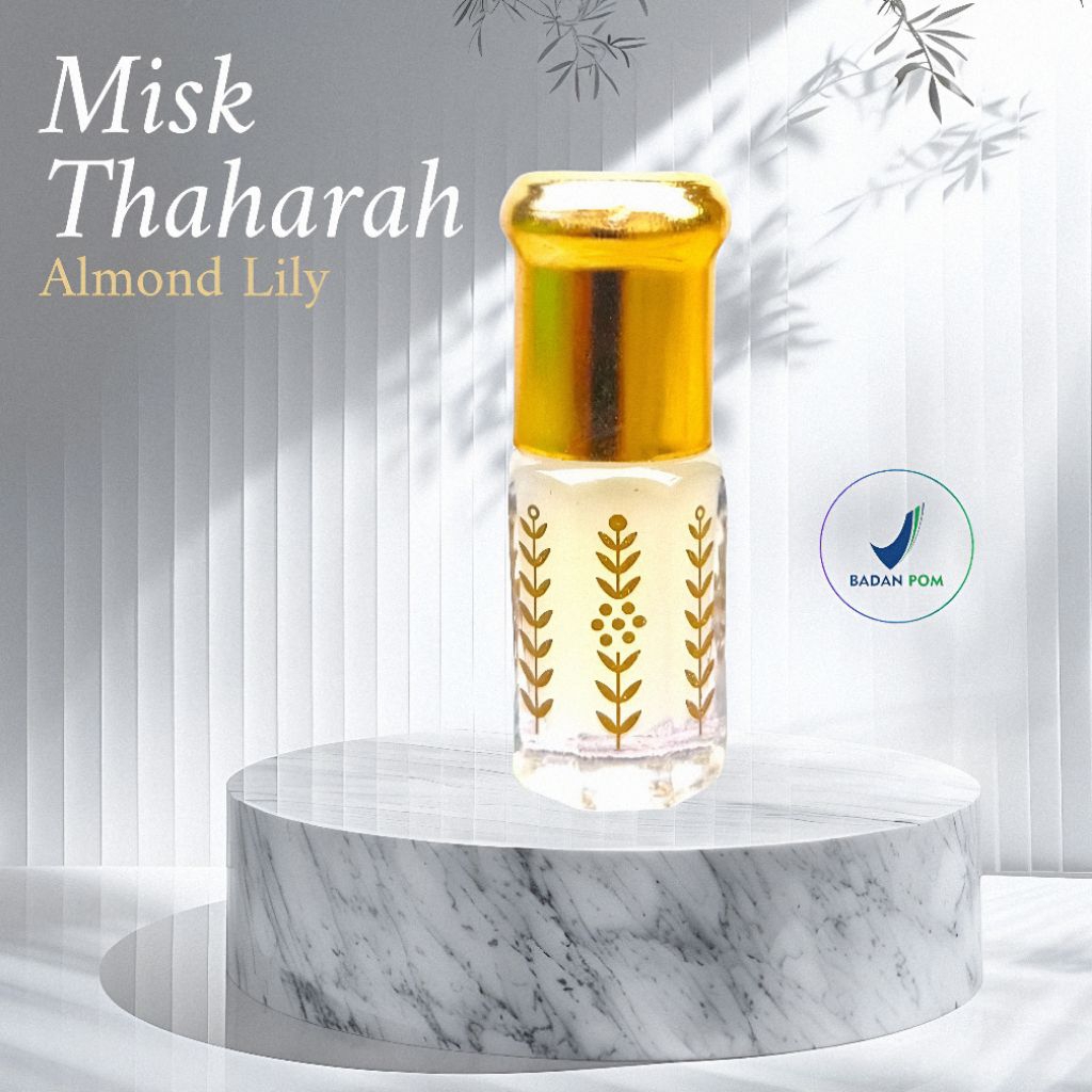 Misk Thaharah | Parfum Misk Thoharah Almond Lily Eau De Parfume 3ml Non Alkohol | Parfum Unisex Taha