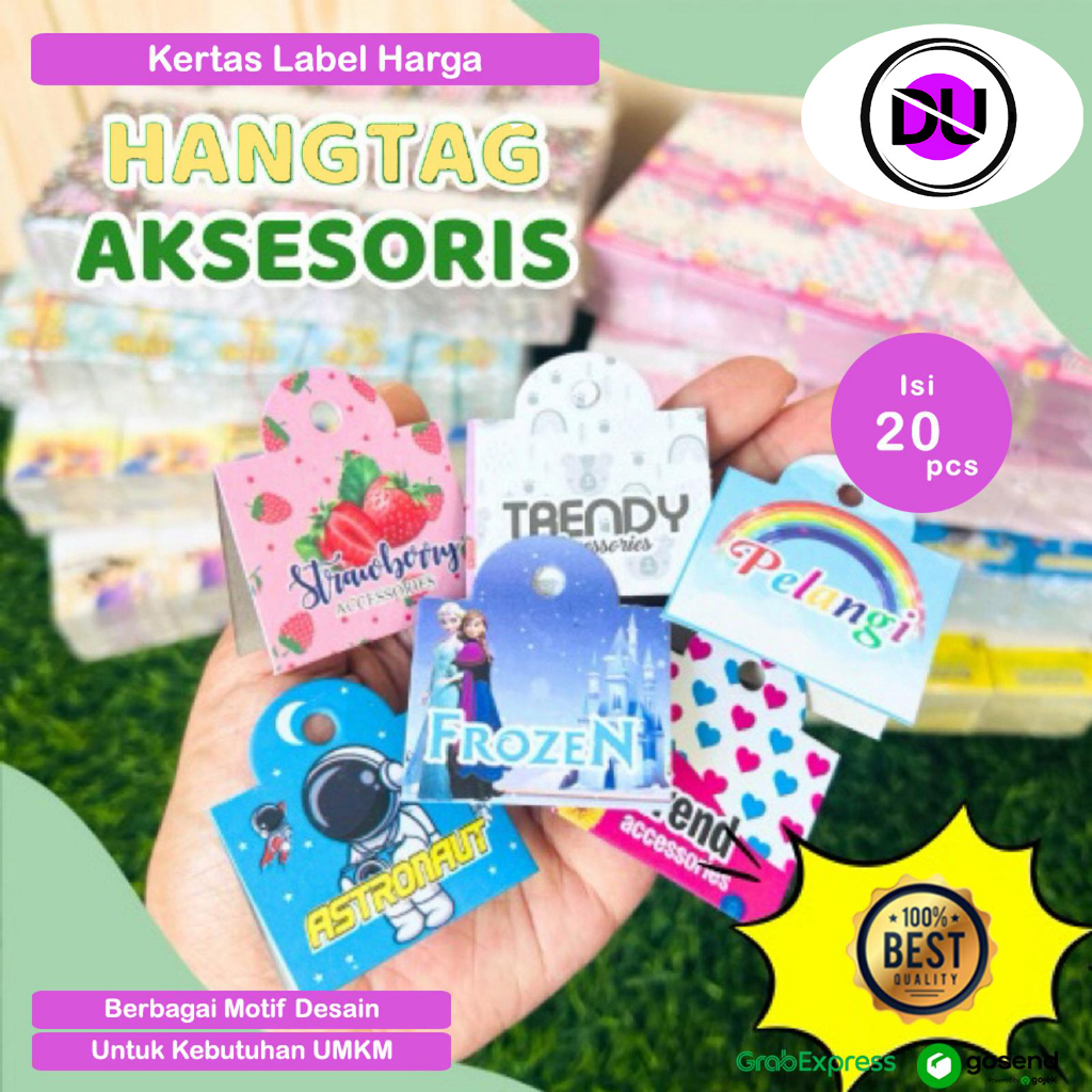 Kertas Gantungan Produk Label Kertas Hang Tag Hangtag Aksesoris Lipat Murah Kertas Label Pajangan Ma
