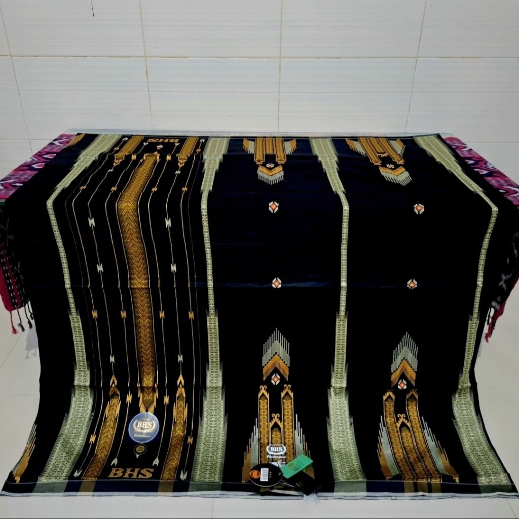 Sarung BHS Masterpiece SGF Gold M-81 Premium Mercerized Songket Timbul Jahitan Tengah ATBM (COD)