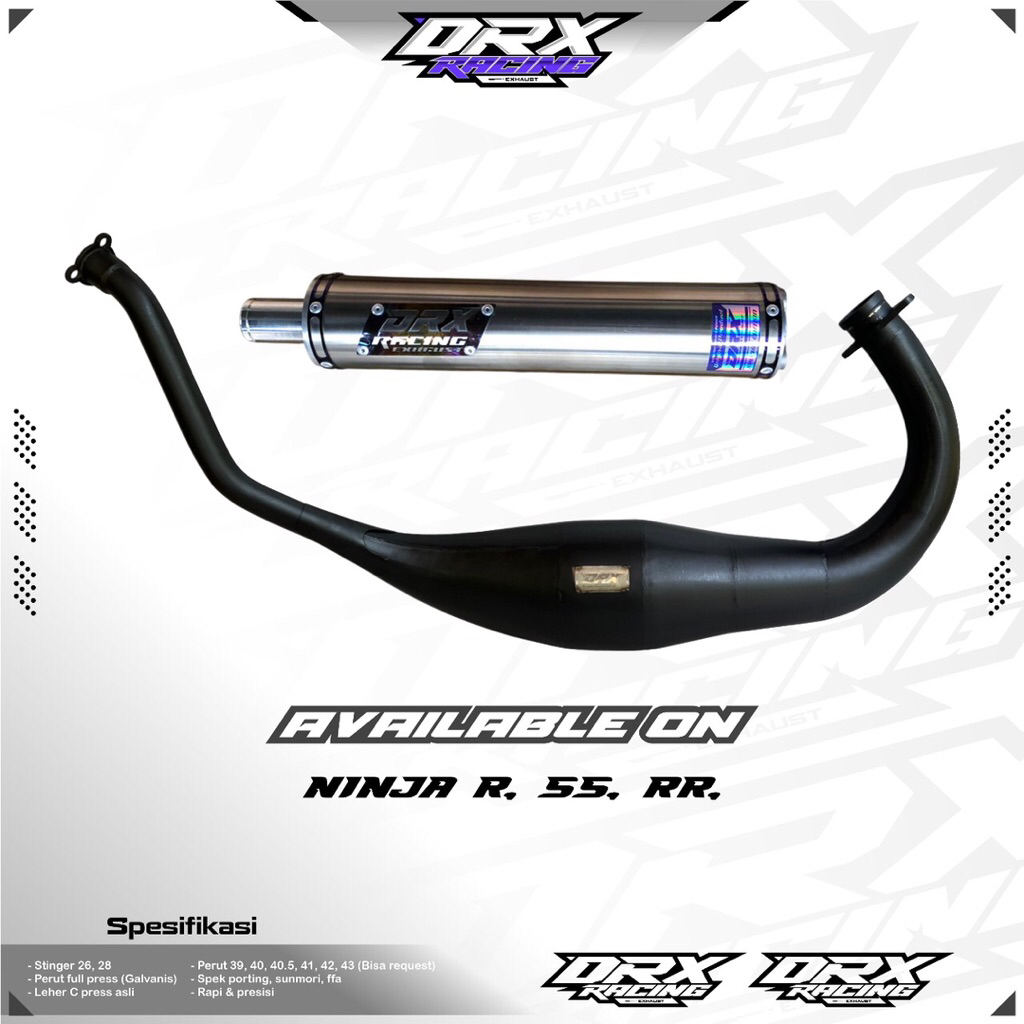 Knalpot Ninja Silincer Stainless Cnc Chamber Type Press Galvanis Ninja R,Ss,Rr