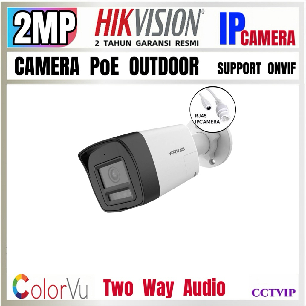 KAMERA  CCTV  IP  HIKVISION  2MP  COLORVU  TWO  WAY  AUDIO  SUPPORT  ONVIF