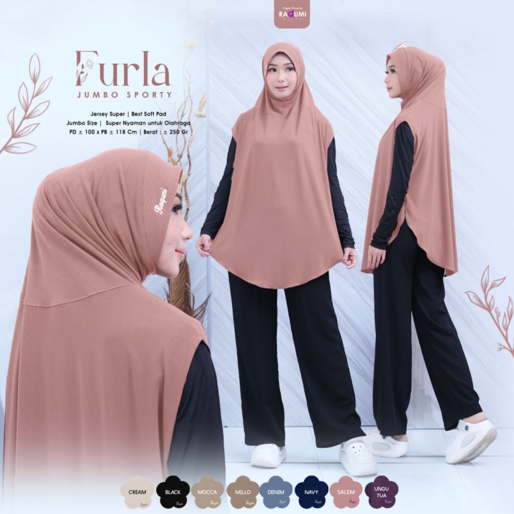 FURLA JUMBO HIJAB SPORTY ORI RAQUMI HIJAB