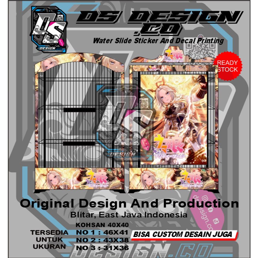 water slide decal stiker sangkar by request orfevre