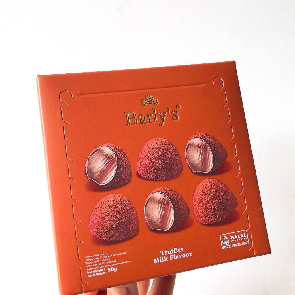 Coklat Barly's Truffle Milk/Matcha/Dark Box 50gr