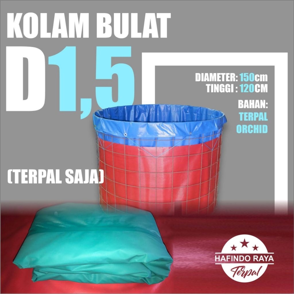 KOLAM BULAT D1,5 ORCHID TERPAL SAJA