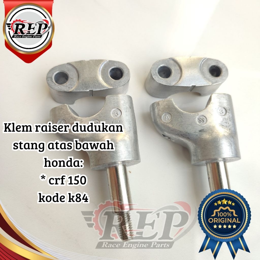 klem Raiser dudukan stang atas bawah honda Crf 150 kode k84 original