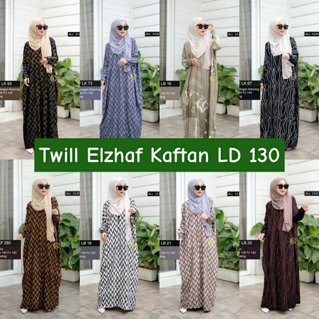 Gamis elzhaf batik Kaftan Pekalongan bahan twill