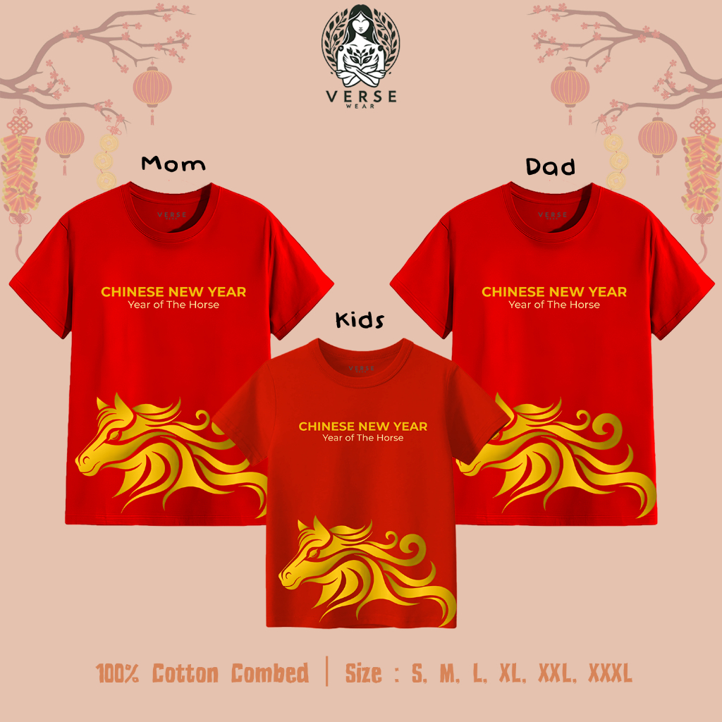 Baju Kaos ANAK DAN DEWASA Family IMLEK  3 COUPLE  Keluarga CNY 2026