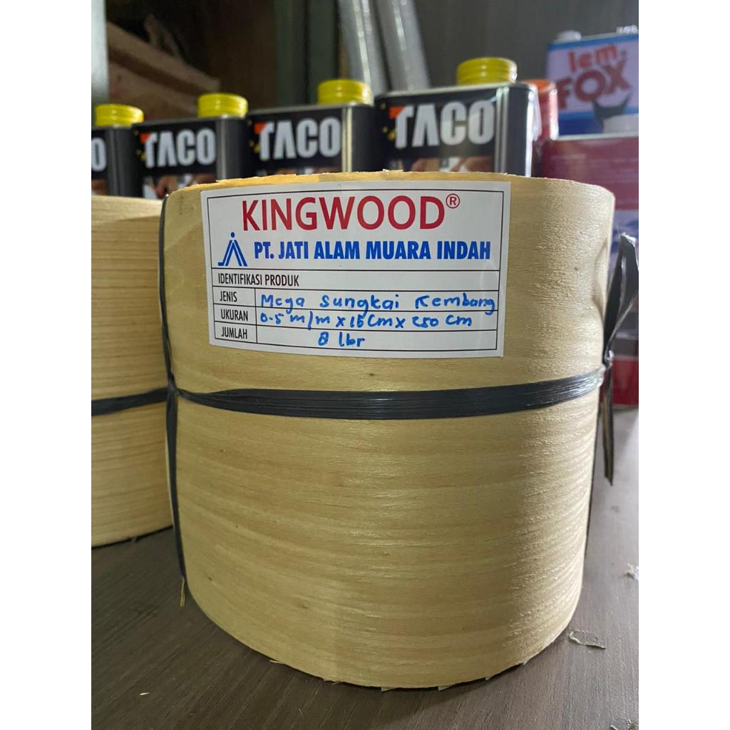 (HARGA PER ROL, ISI 8 LEMBAR) Vinir Venner Veneer Kayu MEGA SUNGKAI KEMBANG Tebal 0.5mm Pelapis Mebe