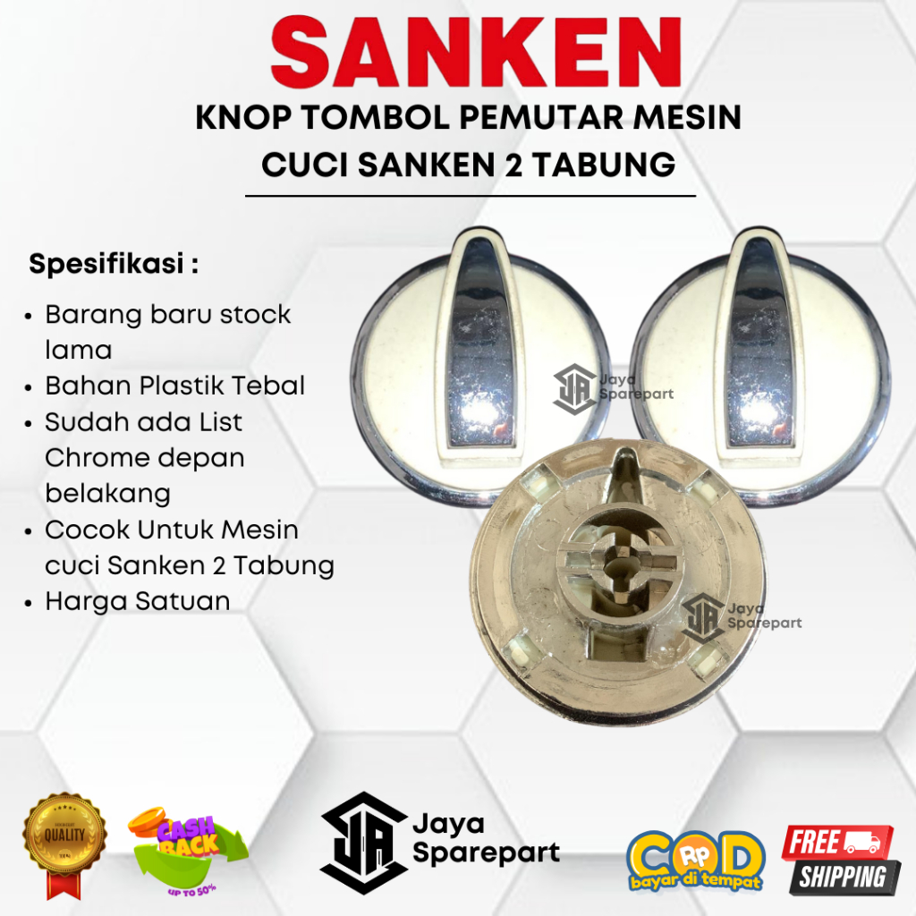Knop Tombol Pemutar Mesin Cuci Sanken 2 Tabung