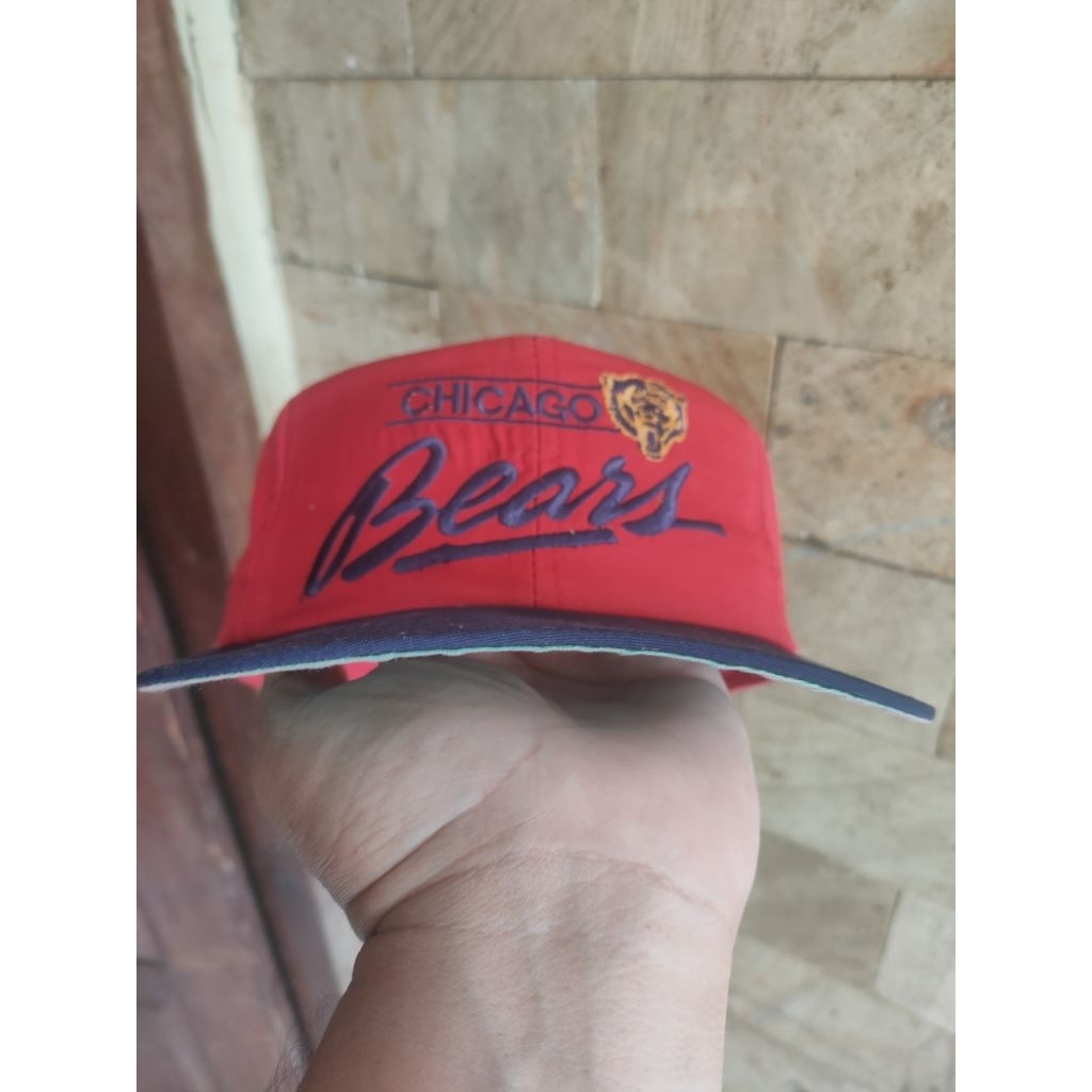 Topi Vintage Chicago Bears Fashion Pria/Wanita