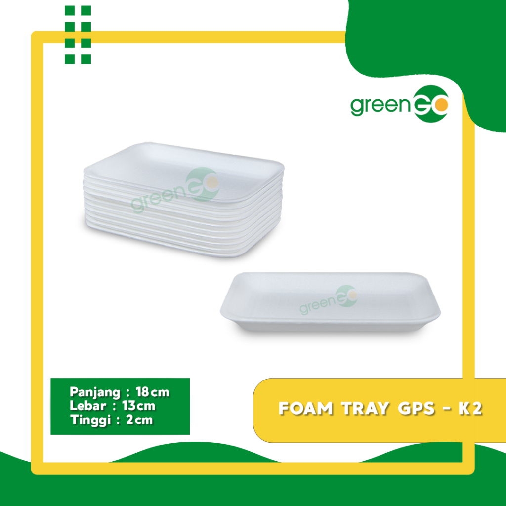 STYROFOAM TRAY BUAH – DAGING UK K2 (18cm x 3cm x 2cm) FOAM TRAY FOAM BUAH POTONG FOAM DAGING SLICE G