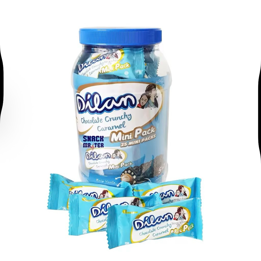 Dilan Toples Mini Pack Wafer Chocolate Crunchy Caramel 25Pcs